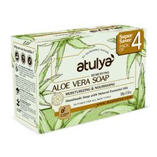 Atulya Remedying Aloe Vera Soap (Super Saver Pack Of 4)