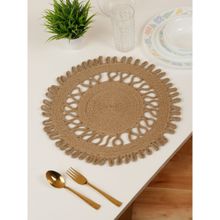 HOSTA HOMES Natural Jute Hand Weaved Reversible Table Place Mats