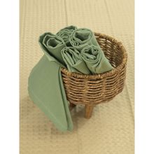 Urban Space Sage Green Cotton Multi-Purpose Kitchen Napkins (Pack of 6)