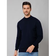 Cantabil Men Navy Full Sleeves Sweater
