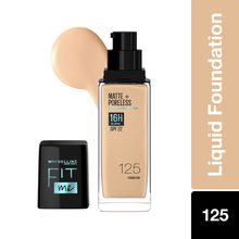 Maybelline New York Fit Me Matte+Poreless Liquid Foundation 16H Oil Control - 125 Nude Beige