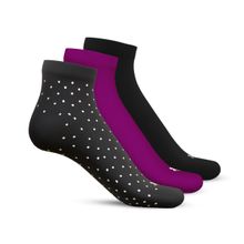 TalkingSox Multi-Color Bamboo Ankle Length Socks Soft Seamless Socks (Pack of 3)