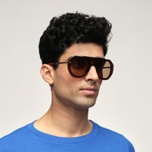 MIXT by Nykaa Fashion Brown Solid Round Oversized Sunglasses