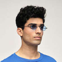 MIXT by Nykaa Fashion Blue Mini Oval Sunglasses