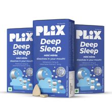 PLIX Deep Sleep with Melatonin, Oral Dissolving 30 Mini Mints for restful sleep, Jatamansi Extracts