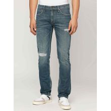 Pepe Jeans Vapour Dark Blue Mid Rise Slim Fit Jeans