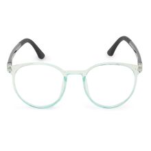VAST Unisex Round Anti Glare UV Protection Full Frame Spectacles - (Zero Power) (7914)