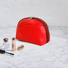 Cimoni Red Cosmetic Pouch For Women Travel Makeup Organizer Pouch