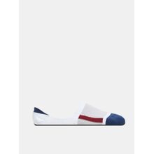 Jack & Jones Men Colorblocked White Shoe Liner Socks