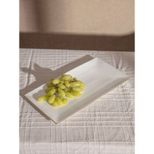 Twig & Twine Auric Rectangle Platter With Gold Rim - Small