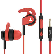 Boat Bassheads 242 N Wired Earphones With Sports Fit & Ipx4 Water & Sweat Resistance (red)