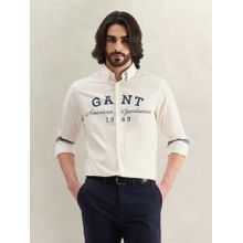GANT Printed Off White Shirt
