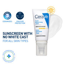 Cerave AM Facial Moisturizing Lotion With Sunscreen SPF 50 UVB + UVA, Dermatologist Recommended Day Cream