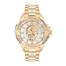 Philipp Plein Unisex The Skull Genderless Silver Round Dial Analog Watch - PWNAA0722 (M)