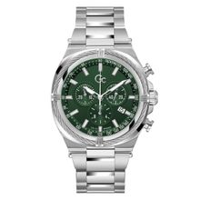 GC Men Ironclass Green Round Dial Analog Watch - Z32002G9MF (M)