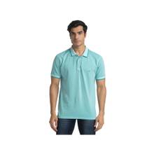 ColorPlus Tailored Fit Solid Light Blue Polo T-Shirt