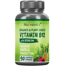 Nutrainix Organic Vitamin B12 With Spirulina Vegetarian Capsules