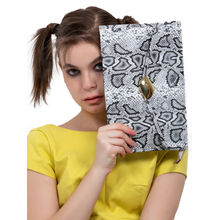 Odette Grey Solid Plain Handbags - FRT638