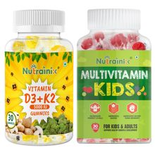 Nutrainix Complete Multivitamin Vegetarian And Vitamin D3+K2 Gummies - Combo Pack