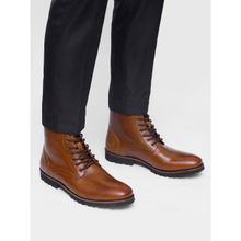 HATS OFF ACCESSORIES Tan Solid-plain Lace-ups For Men