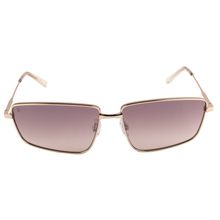 Xpres Black Color Sunglasses Geometric Shape Full Rim Gold Frame