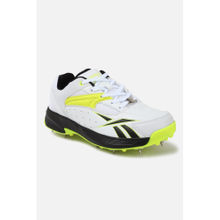 Reebok Men White & Yellow Cricket Shoes
