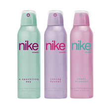 Nike Woman Eau De Toilette Deodorant (A Sparkling + Loving Floral + Sweet Blossom)- Pack Of 3