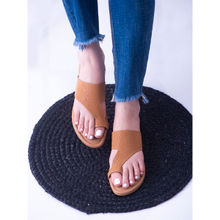 Noosh Dew Toe Ring Slippers Tan