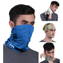 FREECULTR Unisex Printed Bamboo Bandana Anti Microbial Multipurpose Cloth Face Mask (pack Of 4)