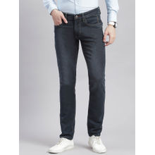 Monte Carlo Blue Solid Regular Fit Jeans