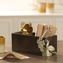 Ellementry Frangipani Wooden Cutlery Stand
