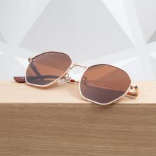TED SMITH Polarised Hexagonal Sunglasses for Men Women Stylish Trending Fashion (51)