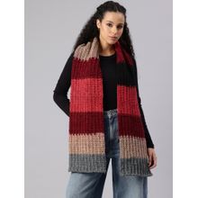 Magic Needles Women Multi Colored Knitted Scarf