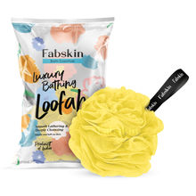 Fabskin Luxury Bathing Round Loofah Bath Sponge - Yellow