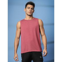 CHKOKKO Pink Men Cotton Gym Tank Tops