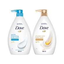 Dove Summer Body Wash Value Pack - Gentle Exfoliating & Dryness Care Combo