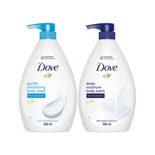Dove Bestseller Body Wash Value Pack - Deep Moisture & Gentle Exfoliating Combo