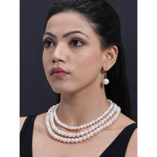 Designbox Multi-Color Timeless 3 Layer Pearl Necklace Set