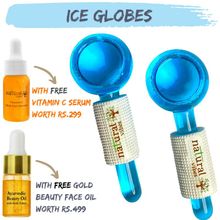 Natural Vibes Ice Globes Facial Tool with Free Oil & Serum