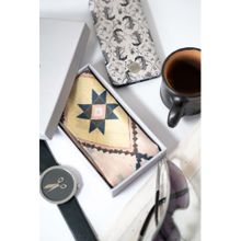 PS Accessories by Payal Singhal Mosaic Diamond print silkmul Pocket Square - Blush
