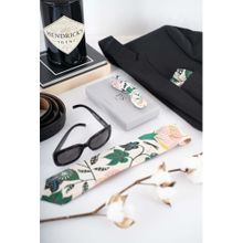 PS Accessories by Payal Singhal Crepe Tie with Moustache & Silkmul Pocket Square (Set of 3)