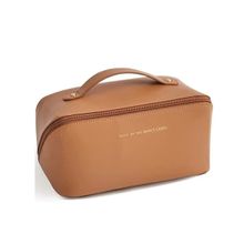 Awestuffs Luxury, Portable Waterproof Pu Leather Make Up & Cosmetic Bag