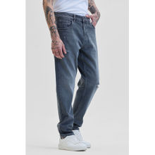 Snitch Grey Distressed Straight Fit Jeans