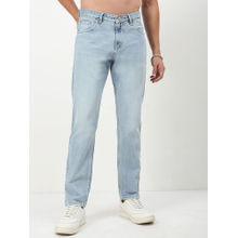 SHOWOFF Men Light Blue Straight Fit Jeans