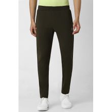 Van Heusen Men Olive Solid Slim Fit Casual Track Pant