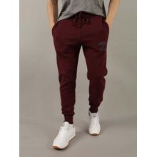 American Eagle Men Burgundy Cotton Joggers