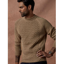 Andamen Khaki Mens Full Sleeve Pullover Regular Fit