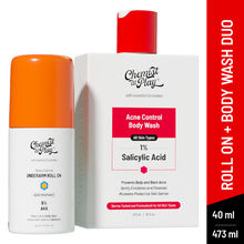 Chemist At Play Salicylic Acid Acne Body Wash & AHA Underarm Roll On Combo Set of Shower gel & Deo