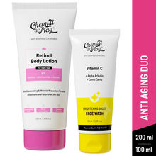 Chemist at Play Retinol Anti-Aging Body Lotion + Brightening Boost Face Wash Combo