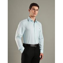 Tommy Hilfiger Mens Blue Solid Regular Fit Lyocell Woven Shirt